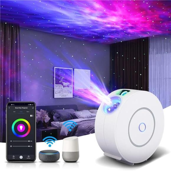 Star Projector,Galaxy Projector for Bedroom, Smart APP&Voice Control Galaxy lamp - Picture 1 of 7